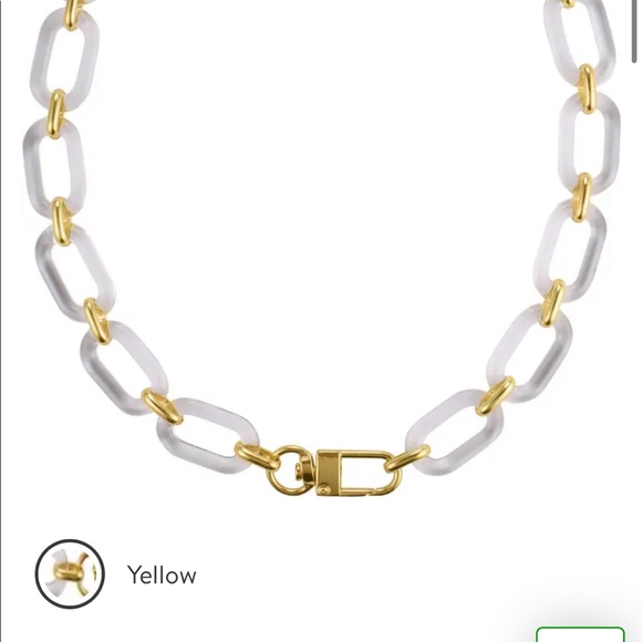 048 Lucite Link Necklace Adornia - Picture 2 of 3